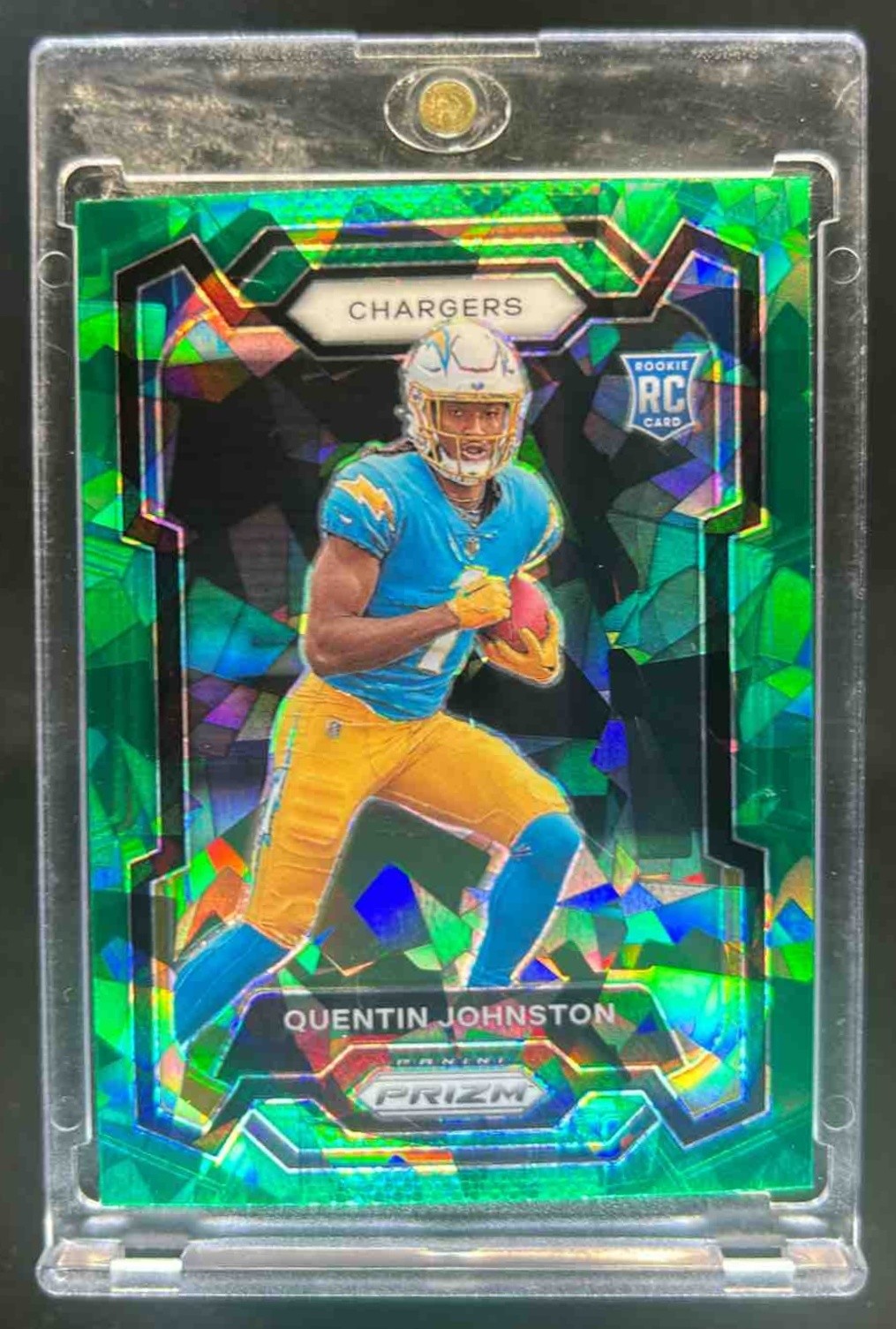 2023 Prizm Quentin Johnston RC Green Ice #353 Chargers