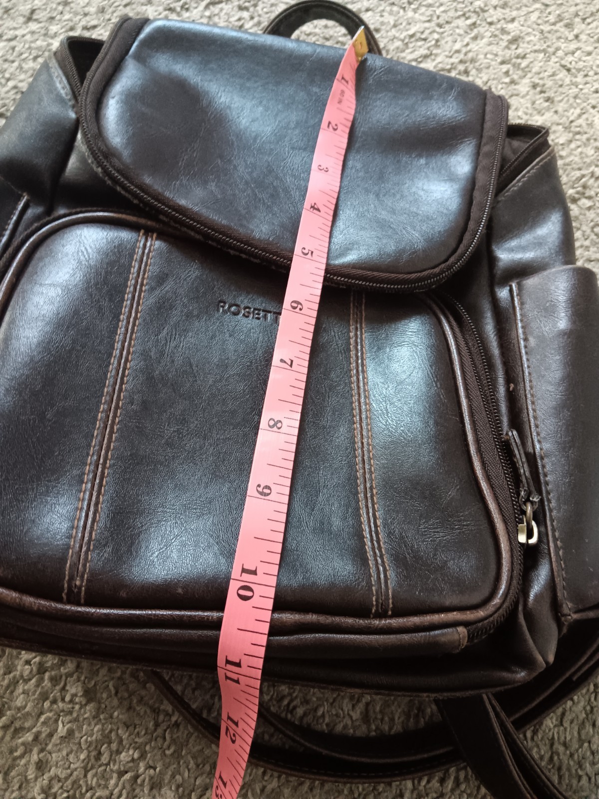 Brown Leather Mini Backpack - image 5