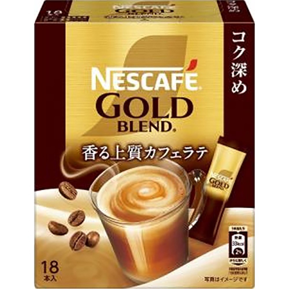 Nescafe Gold Blend Cafe Latte Sticks Rich 18p