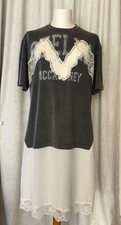 Stella McCartney H&M Lace Trim T Shirt Dress Size M