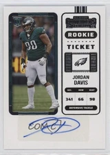 2022 Panini Contenders Rookie Ticket Jordan Davis #148 Rookie Auto RC