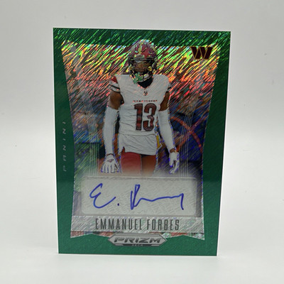Panini 2024 Prizm Deca Emmanuel Forbes Commanders Auto #S-EFS Auto /25