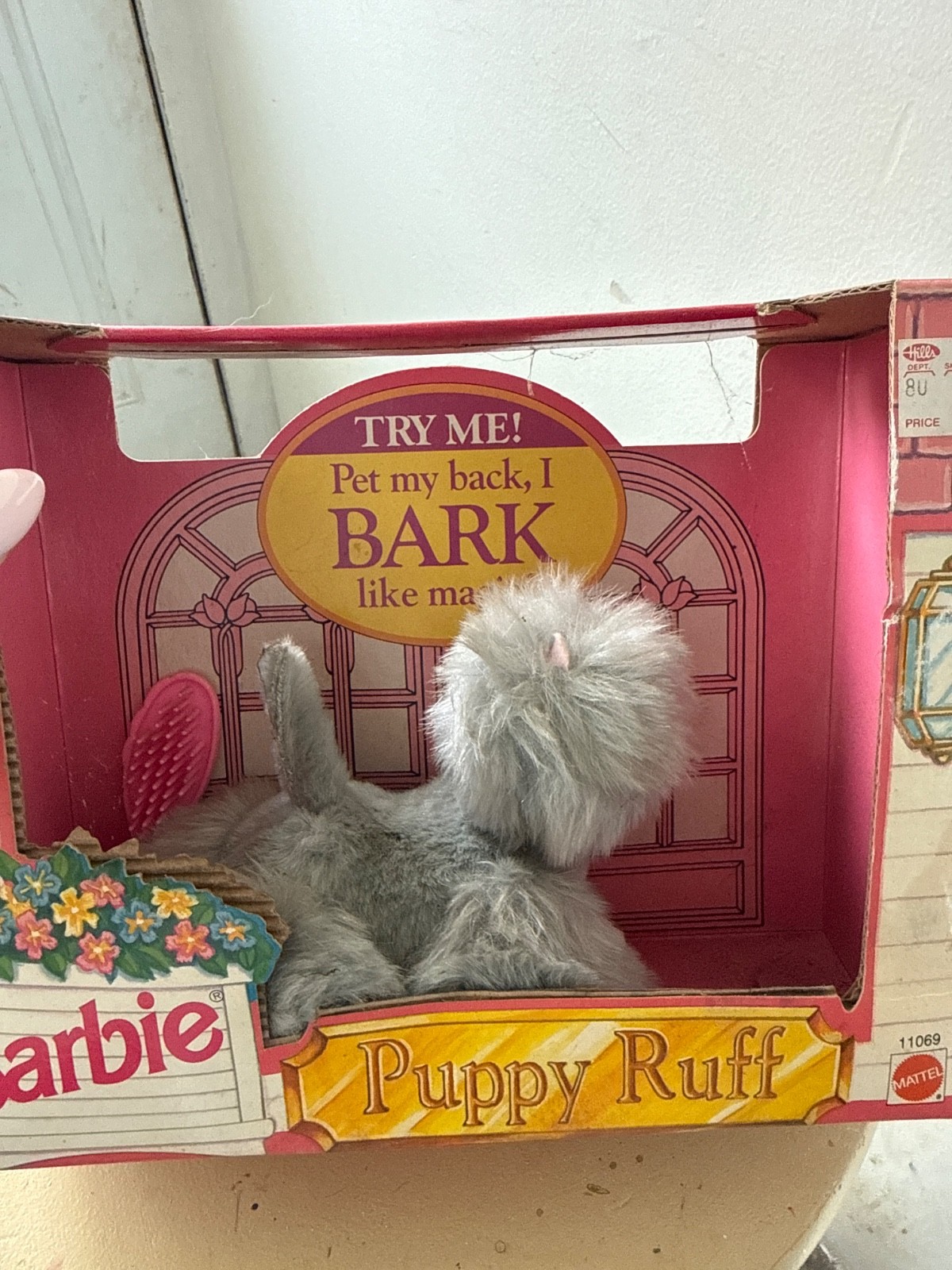 VTG 1993 Barbie Puppy Ruff Original Barking Schnauzer, Matte