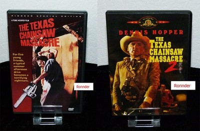 Texas Chainsaw Massacre 1+2 DVD von Tobe Hooper - 2 Disc - RC 1 - kein dt. Ton