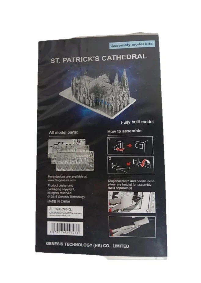 Iron Star St.patricks Cathedral 3d Metal Model Complete Complex Puzzle Gen Tech - Image 2 of 4