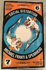 FOX GRAND OPENING Social Distortion Spearhead poster set lil tuffy art 2009 htf