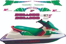 SEADOO XP 1993 Graphics / Decal / Sticker Kit PINK & GREEN