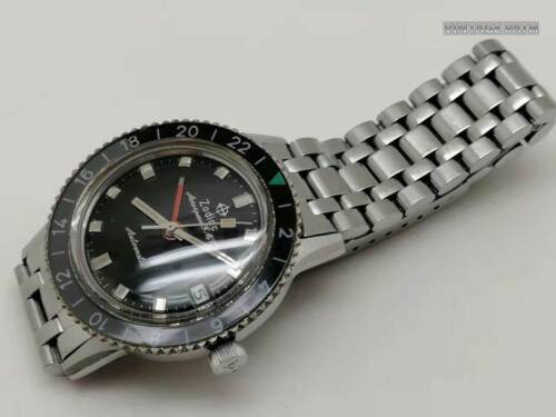 ZODIAC AEROSPACE GMT DIVER 752-934 VINTAGE WATCH FOR MEN | CIRCA 1968, GOOD COND - Picture 4 of 12