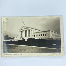 RPPC Supreme Court Exterior Building Washington DC Photo Postcard