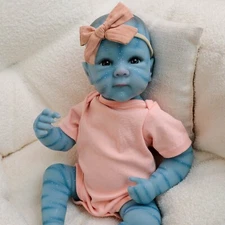 Reborn Baby Dolls Avatar 18in Real Looking Baby Newborn Doll Full Silicone Vinyl