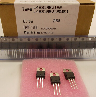 L4931ABV120 |VERY LOW DROP VOLTAGE REGULATOR (0.4 V)| 12V | 250 mA |+/-1%| TO220