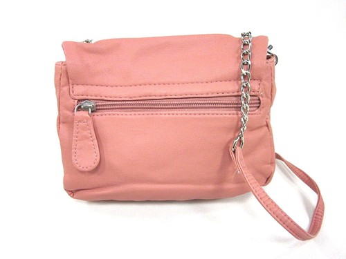 WILD PAIR WASHED WITH TURNLOCK CLOSURE CROSS-BODY HANDBAG, BLUSH, ONE SIZE, NEW - Picture 2 of 7
