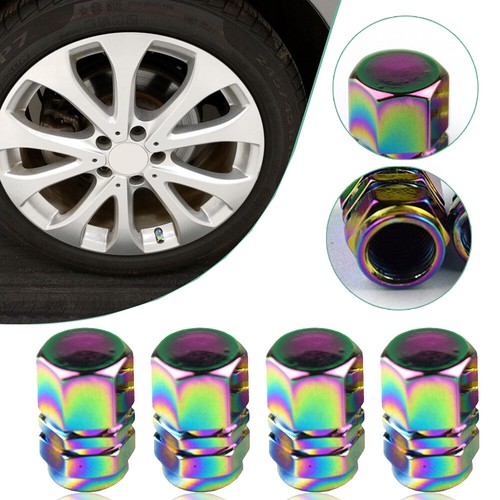 4x Car Accessories Tyre Tire Valve Caps Valve Stem Cover Air Dust Wheel Rim Caps - Picture 1 of 4