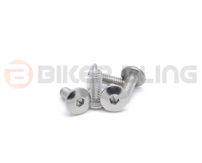 10x Kawasaki GPZ600R 1985-1990 M6x16 stainless pan button head fairing bolts