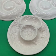 Vintage 1971 Gien Faience France Oyster Majolica Artichoke Asparagus Plates 4 