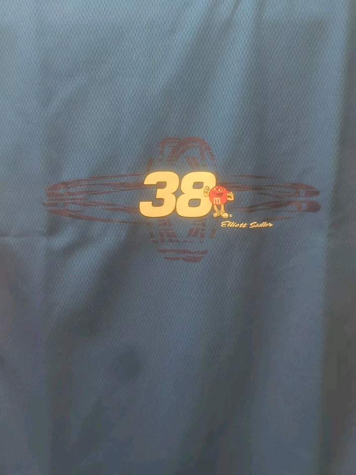 Nascar 2004 背心上衣肌肉衬衫 尺寸 Y LG M&M #38 Elliot Sandler Moisture Wick — 第 2/4 张图片