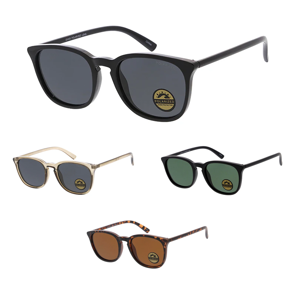 Polarized Modern Rounded Square Aviator Sunglasses For Men  display picture 3