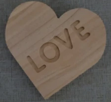 Mondo Llama Valentine's Day Wooden Engraved Conversation Heart LOVE