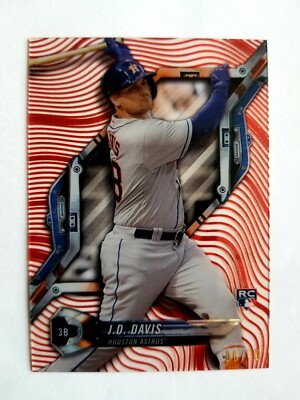 2018 TOPPS HIGH TEK RED DIFFRACTOR JD DAVIS RC! 8/10! 1/1! ONLY 10 EXIST!