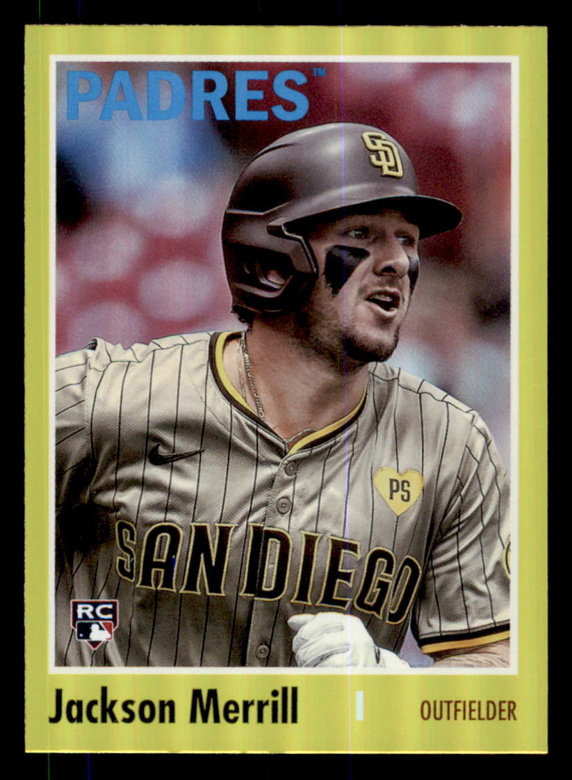 2024 Topps Archives Yellow Foilboard #156 Jackson Merrill San Diego Padres RC