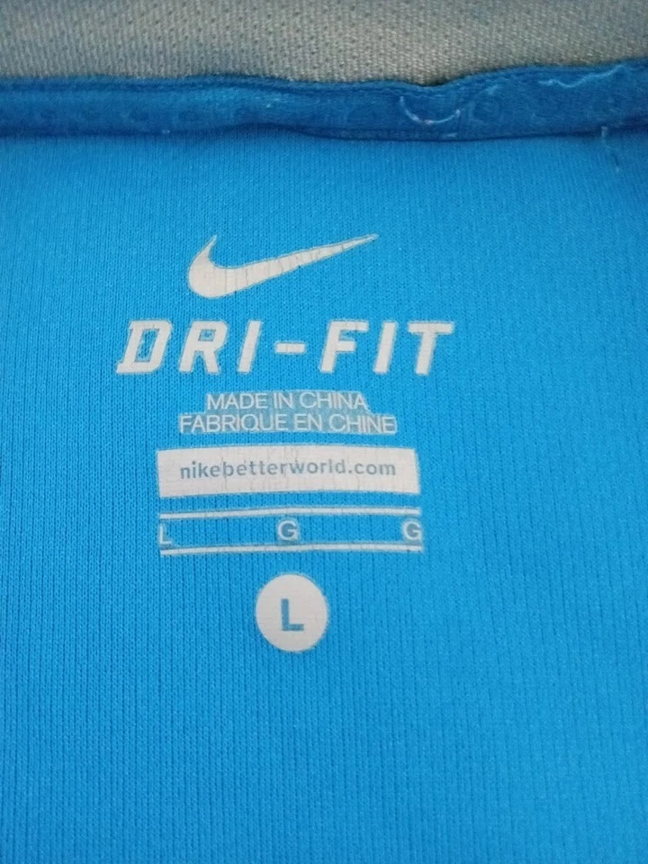 Nike Men's Dri-Fit Large Tee Shirt w/ Gray Accents - Stay Cool Sporting Attire - Image 3 of 4