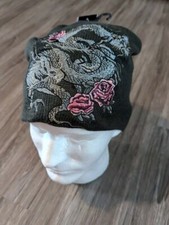 Steve Madden Embroidered Dragon & Pink Flower...