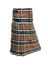 Scottish Traditional camel Thomson tartan 8 Yard Kilt For Men's Custom Size