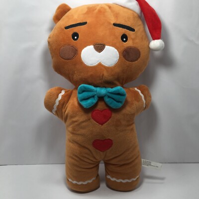 ginger bread man W/santa hat plush, Chrismas plush