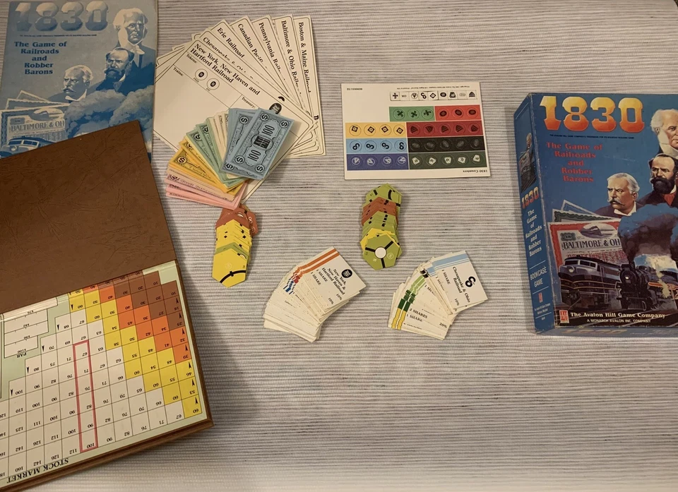 Avalon Hill: 1830 - The Game of Railroads and Robber Barons - Complete First Ed. - Photo 4/4
