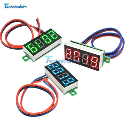Voltmeter LED Digital Voltage Tester DC 0-100V 0.36'' 4 Digit 3 Wire Panel Meter