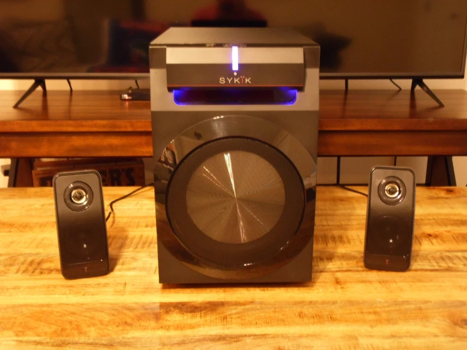 SYKIK SPP0298BT 2.1 CHANNEL BLUETOOTH SPEAKER SYSTEM 8" SUBWOOFER 210W FM RADIO - Image 4 of 4