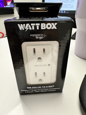WattBox Single Gang Power Conditioner *UNOPENED*   WB-200-IW-1G-2-WHT 