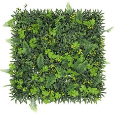 20" Artificial Leaf Mat 11 3D Mixed Wall Hedge Decor Privacy Fence Panel Grass