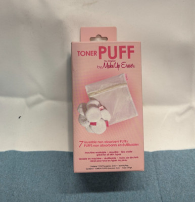 The Original MakeUp Eraser Toner PUFF 7 Pack With Laundry Bag Machine Washable