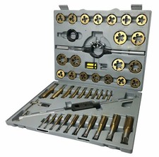 45 Piece Tin Coated Tap Die Set / 1/4 - 1"