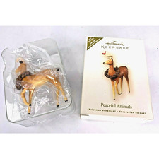 Hallmark Exclusive 2007 Keepsake Ornament PEACEFUL ANIMALS Deer and Cardinal