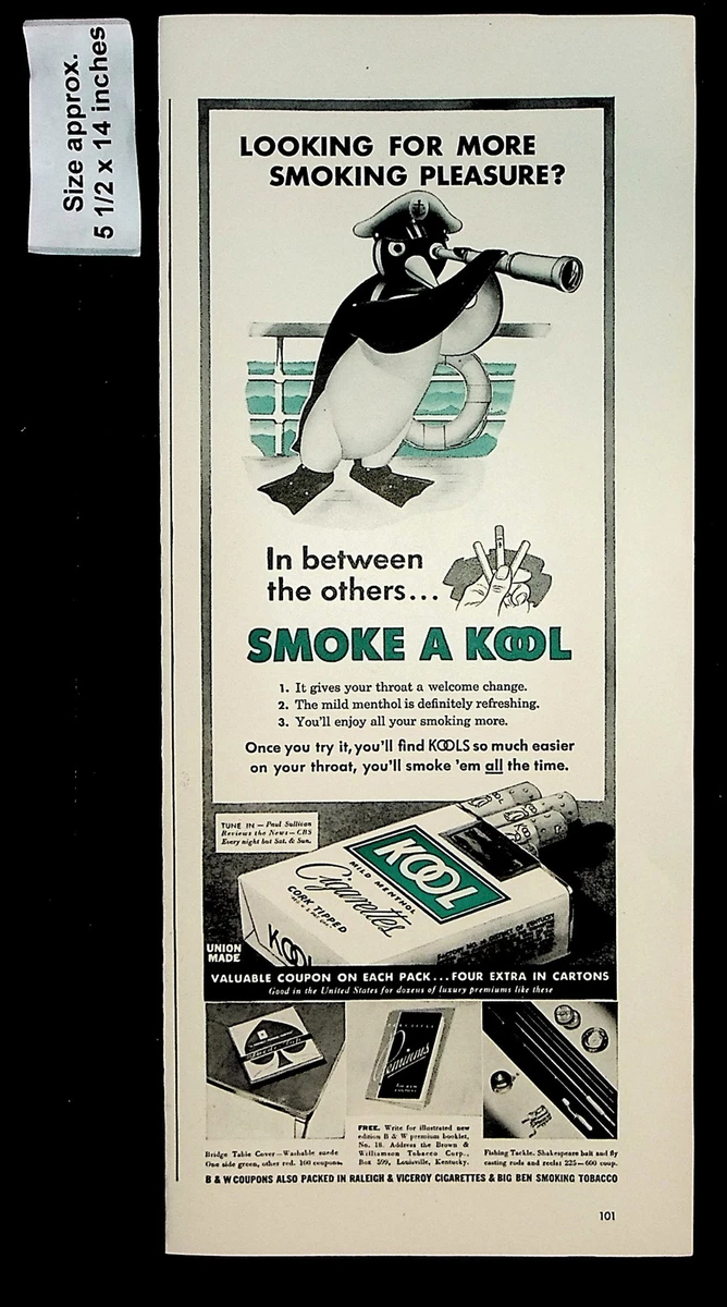 Kool Penguin In Collectible Tobacco Cigarettes for sale | eBay