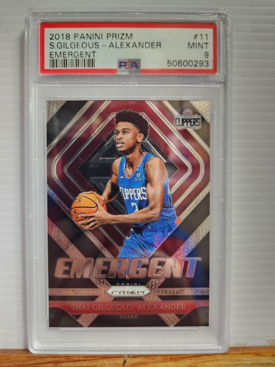 Shai Gilgeous-Alexander 2018 Prizm EMERGENT card PSA Graded MINT 9