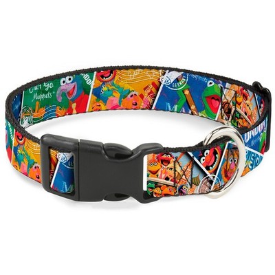 Plastic Clip Collar Muppets Postage Stamps Stacked WIDE-Small 13-17'' (US IMPORT)