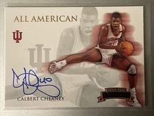 calbert cheaney auto 2008 Press Pass Legends All American #/266 IU Indiana