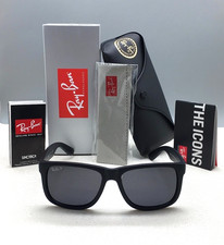 RB4165 Ray-Ban Black/Gray JUSTIN Unisex Sunglasses RB4165 54-16 145MM GT-241