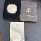 2007 W American Silver Eagle Uncirculated Burnished $1 Coin OGP COA