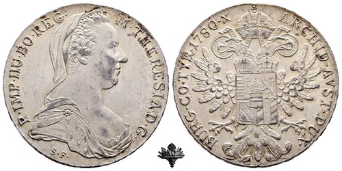 ÖSTERREICH Thaler Taler 1780 Maria Theresia Teresa SILVER Silbermünze Austria