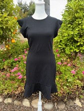 Express Black Dress Women’s Size 4 Fitted With Flare Sleeve And Bottom NWT