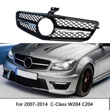 FRONT RADIATOR GRILLE GRILL FOR C-CLASS C204 W204 S204 2008-2014 CHROME