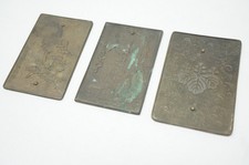 Japanese Ladies Hand Mirror x3 Bronze Kagami Antique Original from Japan 1107E39