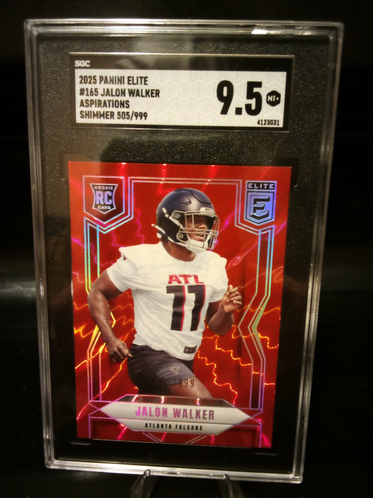 2025 Panini Donruss Elite - Rookies Jalon Walker #165 Aspirations Red 543/999