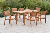 Mx GartenmöBel Batavia Set 7Tlg. HolzmöBel Gartengarnitur BalkonmöBel Tisch