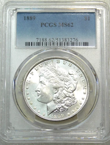 1889 Morgan Silver Dollar PCGS MS62 Frosty Just Graded PQ New Holder #V293K