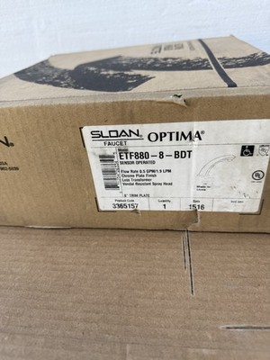 Sloan 3365157  Optima ETF-880 Sensor Activated Electronic Hand Washing Faucet